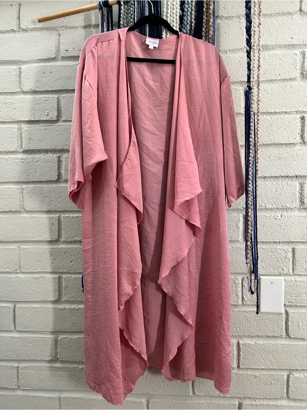 LuLaRoe Dusty Rose Pink Waterfall Cardigan